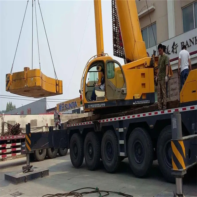 蒙城县当地吊车出租|机器吊装|75吨|工厂搬迁服务